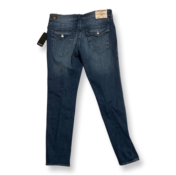 True Religion Rocco Relaxed Skinny Flap Denim Jeans    - Picture 8 of 11